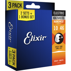 Elixir Nanoweb 3 PACK 16542 10-46 Light